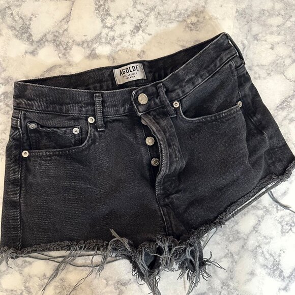 AGOLDE Parker Vintage Cut Off Short in Tidal - Picture 4 of 9